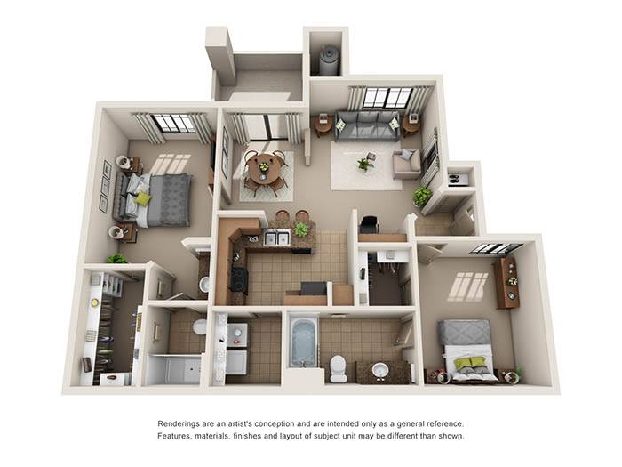 Floor plan layout diagram for B2